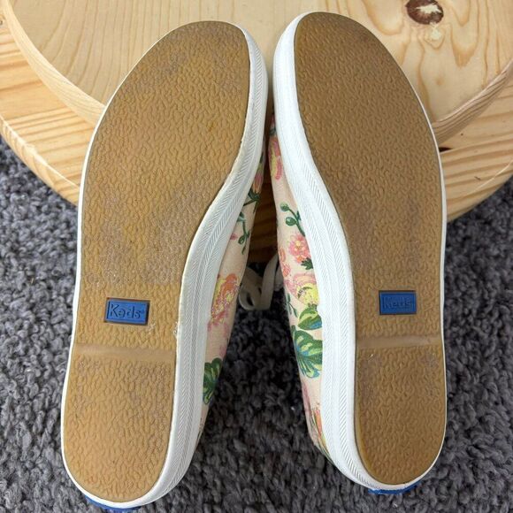 Keds Rifle Paper Co Sneakers Womens 6.5 Canvas Floral Lace Up Comfort Shoes - Picture 9 of 9